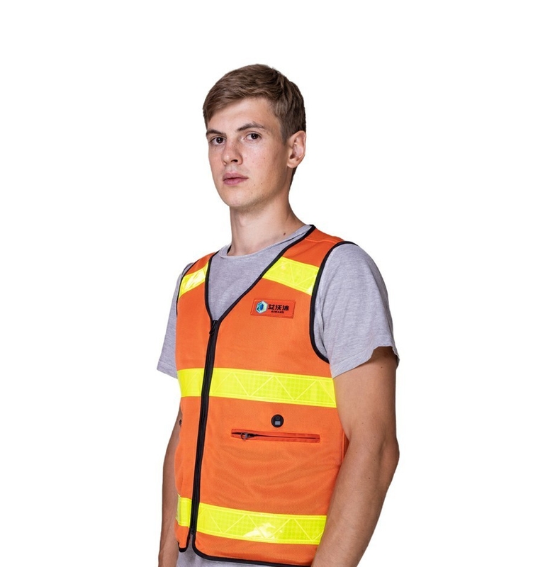 Regular Length Fashion Orange Yellow Short Sleeve Summer Cool Water Cycle Cooling Vest